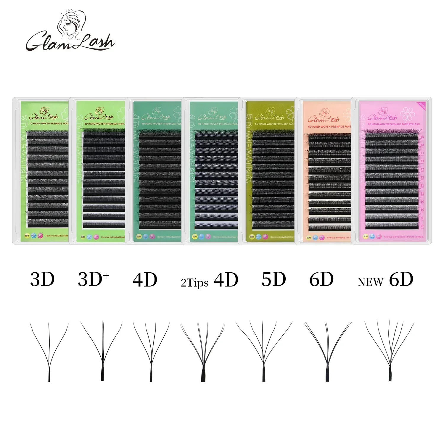 Eyelash Extensions Classic - GLAMLASH W Vorm Bloom 3D 4D