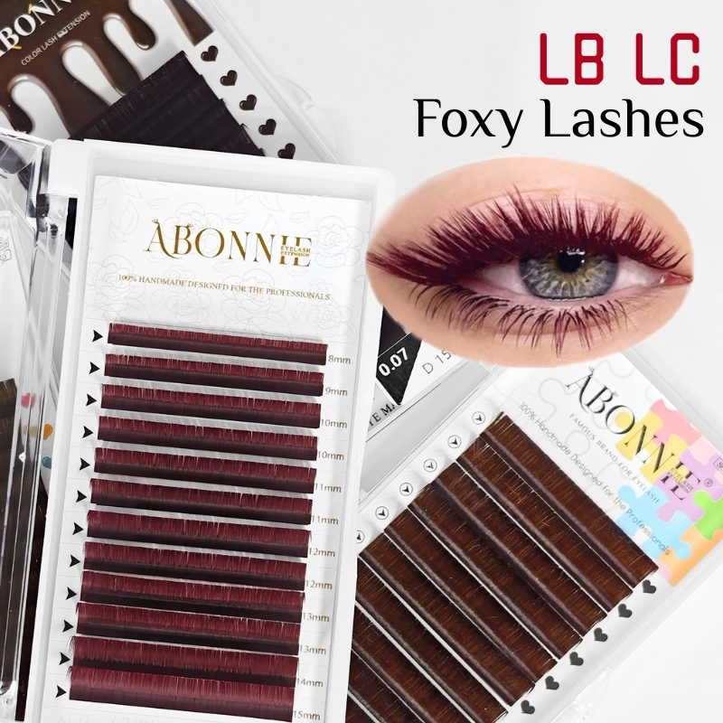 Eyelash Extensions Classic - LB LC Burgundy Lashes Wijnrood Klassieke